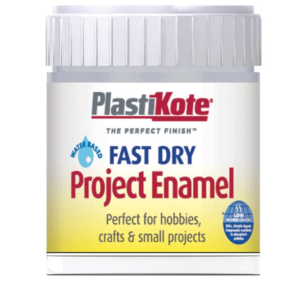 PLASTIKOTE Fast Dry Enamel Paint B35 Bottle Chrome 59ml
