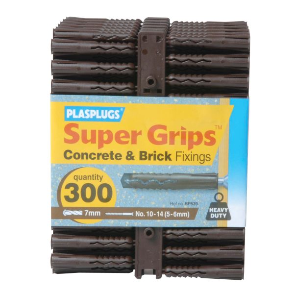 PLASPLUGS BP 539 Solid Wall Super Grips™ Fixings Brown (300)
