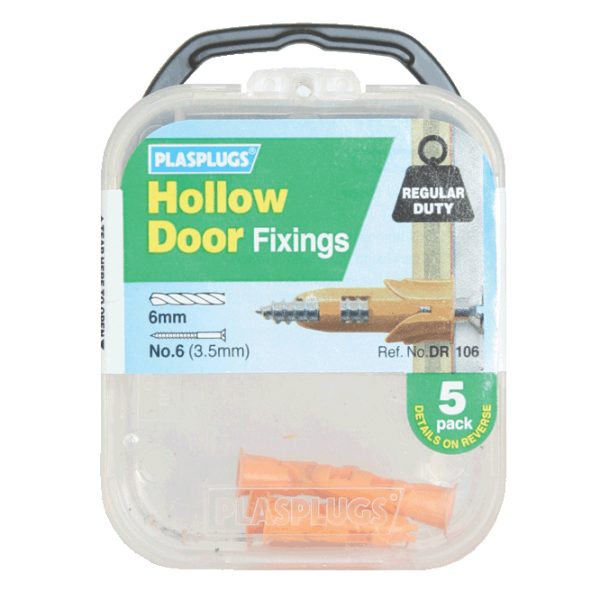 PLASPLUGS DR 106 Hollow Door Fixings (5)