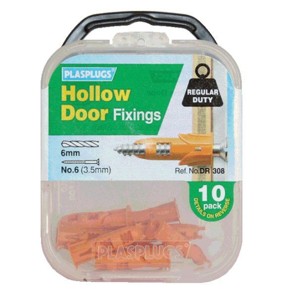 PLASPLUGS DR 308 Hollow Door Fixings (10)