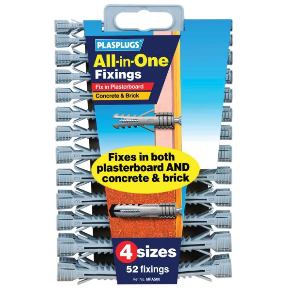 PLASPLUGS MFA 500 All-In-One Fixings Assorted (52)
