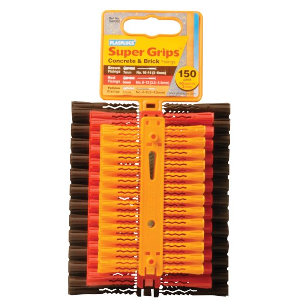 PLASPLUGS SAP 505 Solid Wall Super Grips™ Fixings Assorted (150)