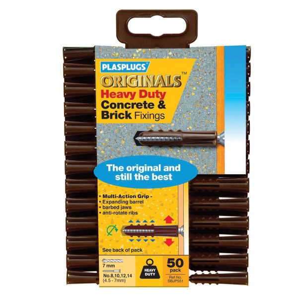 PLASPLUGS SBJP551 Originals™ Heavy-Duty Fixings (Pack 50)