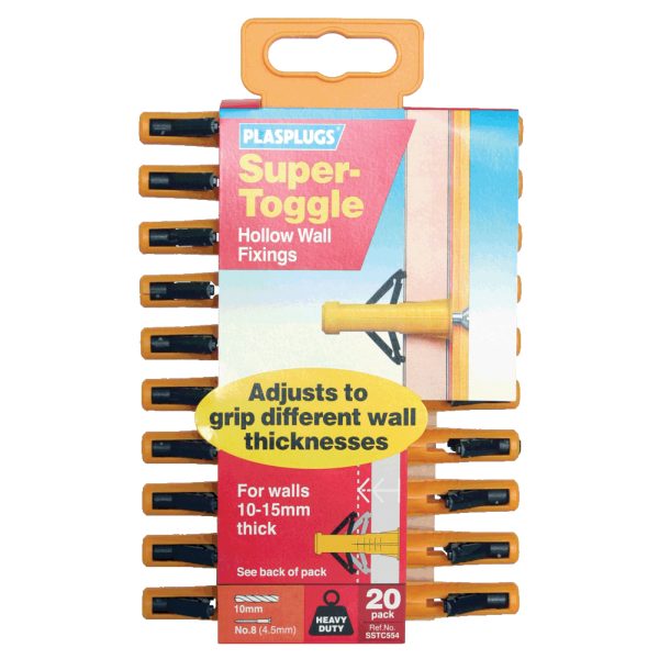 PLASPLUGS Super Toggle Fixings Pack 20