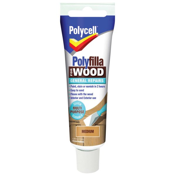 POLYCELL Polyfilla For Wood General Repairs Tube Medium 75g