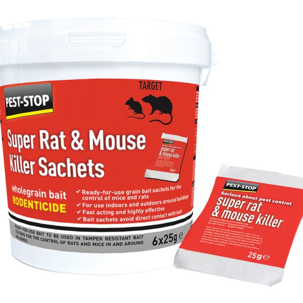 PEST-STOP Super Rat & Mouse Killer Sachets