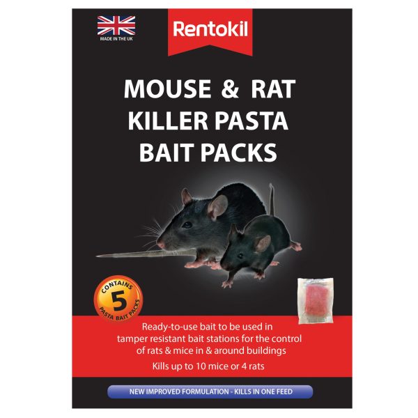 RENTOKIL Mouse & Rat Killer Pasta Bait (Sachets 5)