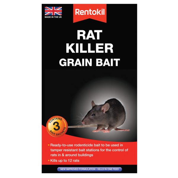 RENTOKIL Rat Killer Grain Bait (Sachets 3)
