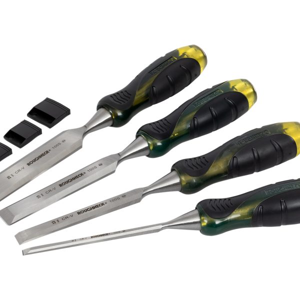 ROUGHNECK Professional Bevel Edge Chisel Set, 4 Piece