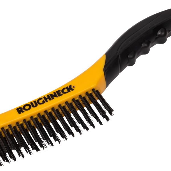 ROUGHNECK Shoe Handle Wire Brush Soft Grip 255mm (10in)