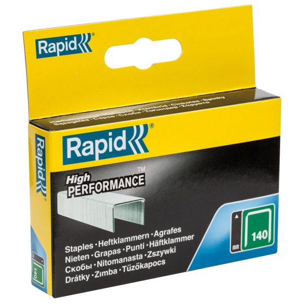 RAPID 140/10 10mm Galvanised Staples (Box 2000)