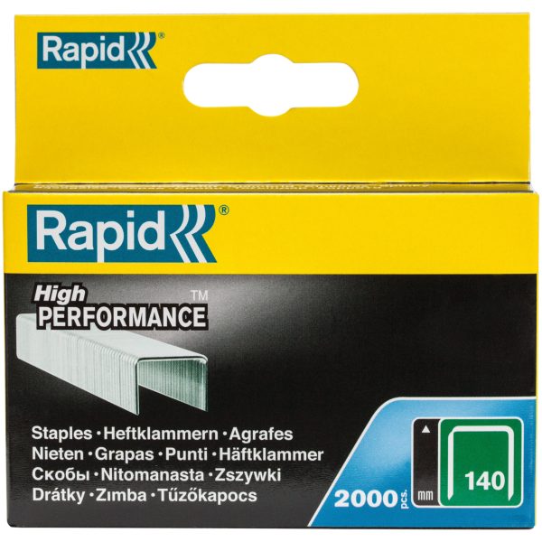 RAPID 140/6 6mm Galvanised Staples (Box 2000)
