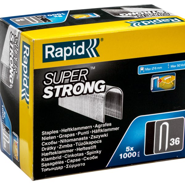 RAPID 36/14 14mm DP x 5m Galvanised Staples (Box 1000 x 5)