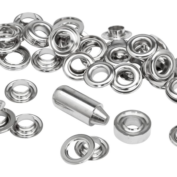 RAPID Grommets 10 x 21mm (25) + Metal 2 Piece Anvil