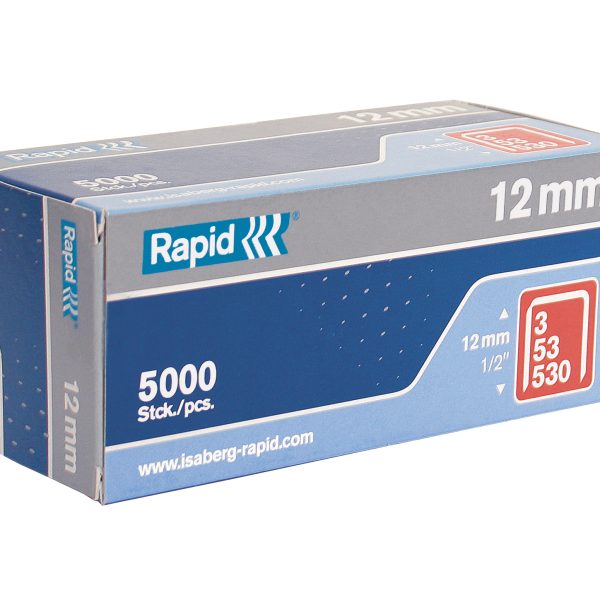RAPID 53/12B 12mm Galvanised Staples (Box 5000)
