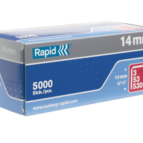 RAPID 53/14B 14mm Galvanised Staples (Box 5000)