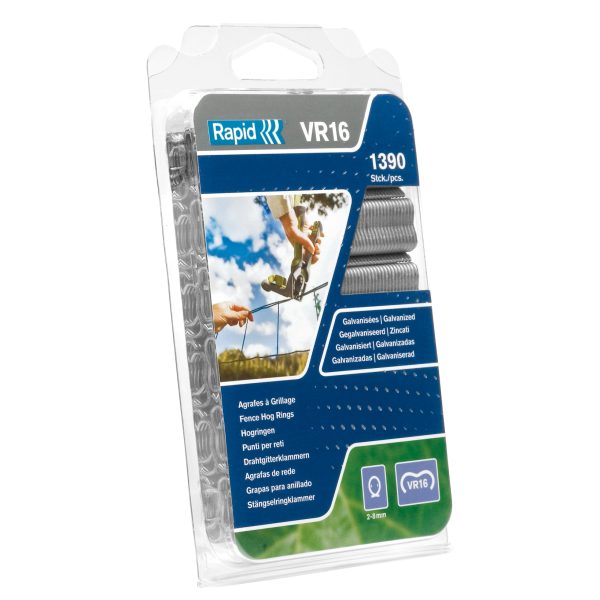 RAPID VR16 Fence Hog Rings Pack 3190 Galvanised Boxed