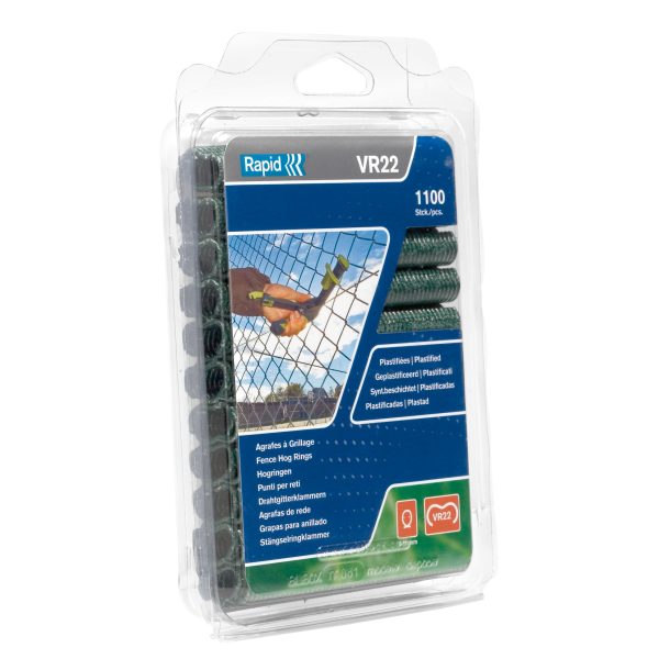 RAPID VR22 Fence Hog Rings Pack 1100 Green