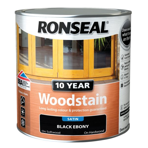 RONSEAL 10 Year Woodstain Ebony 750ml