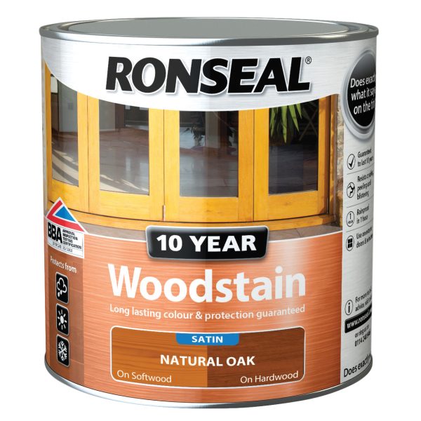 RONSEAL 10 Year Woodstain Natural Oak 750ml