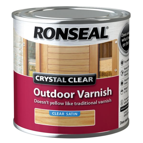 RONSEAL Crystal Clear Outdoor Varnish Satin 250ml