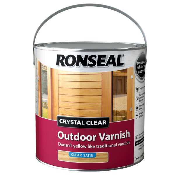 RONSEAL Crystal Clear Outdoor Varnish Satin 2.5 litre