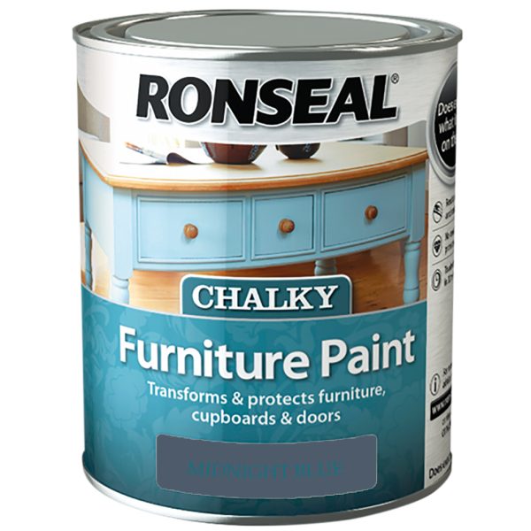 RONSEAL Chalky Furniture Paint Midnight Blue 750ml