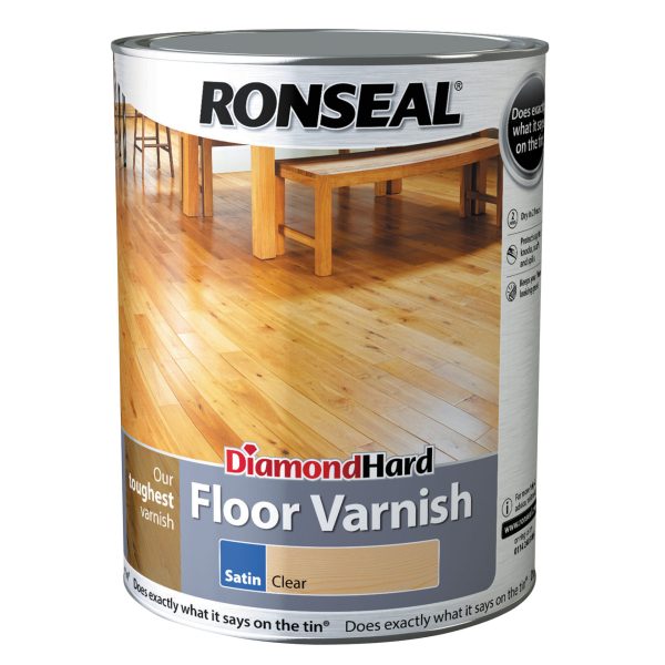 RONSEAL Diamond Hard Floor Varnish Satin 5 litre