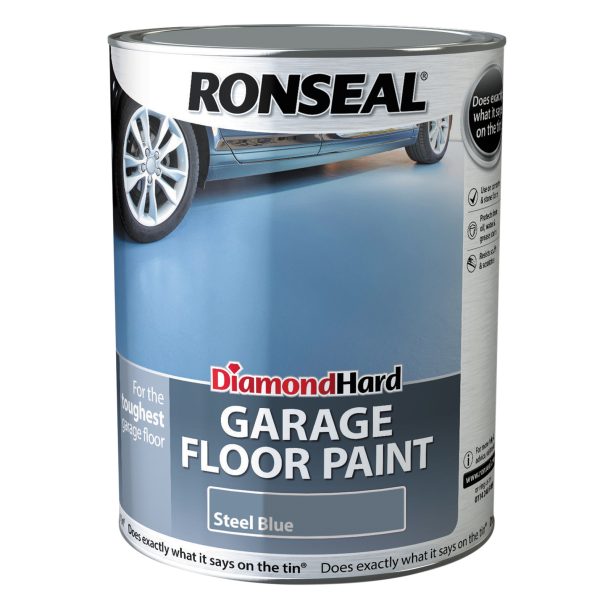 RONSEAL Diamond Hard Garage Floor Paint Steel Blue 5 litre