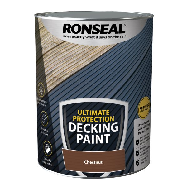 RONSEAL Ultimate Protection Decking Paint Chestnut 5 litre