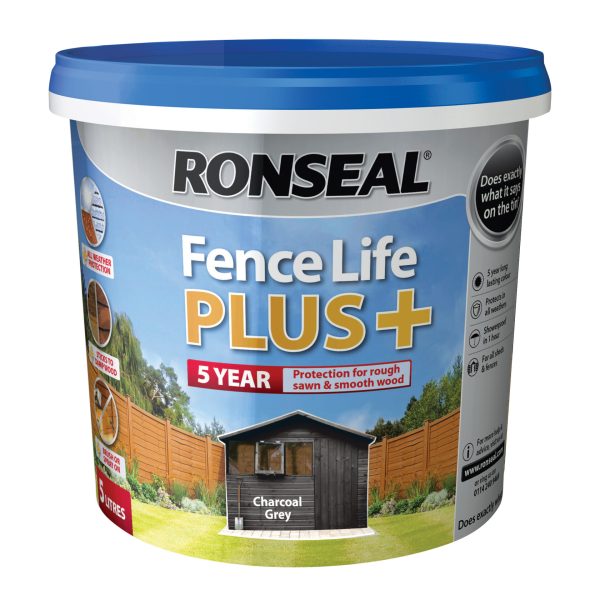 RONSEAL Fence Life Plus+ Charcoal Grey 5 litre