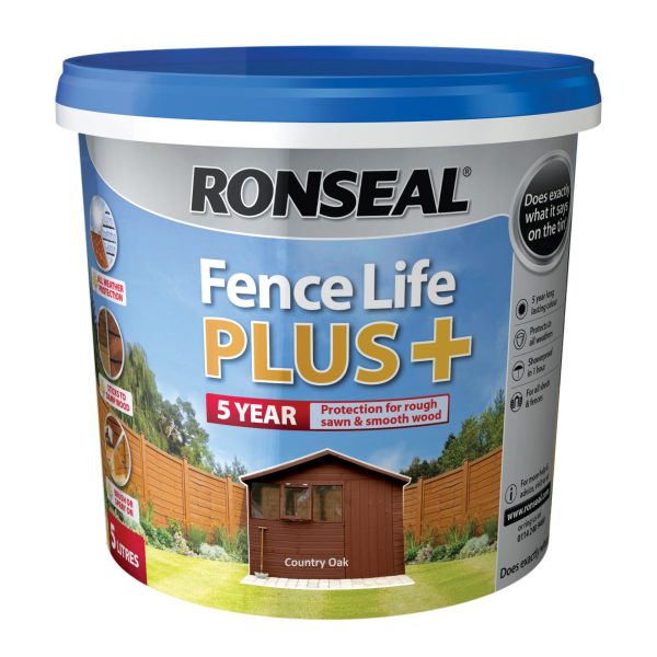 RONSEAL Fence Life Plus+ Country Oak 5 litre