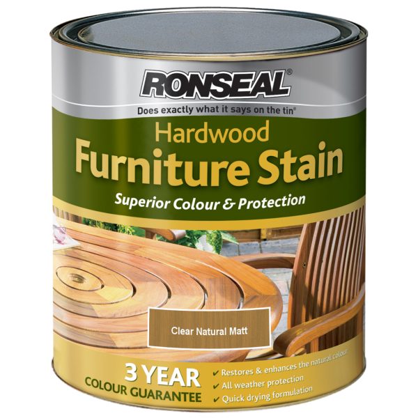 RONSEAL Ultimate Protection Hardwood Garden Furniture Stain Natural Matt 750ml