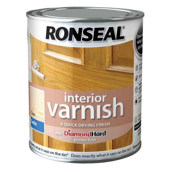 RONSEAL Interior Varnish Quick Dry Satin Clear 250ml