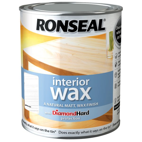 RONSEAL Interior Wax White Ash 750ml
