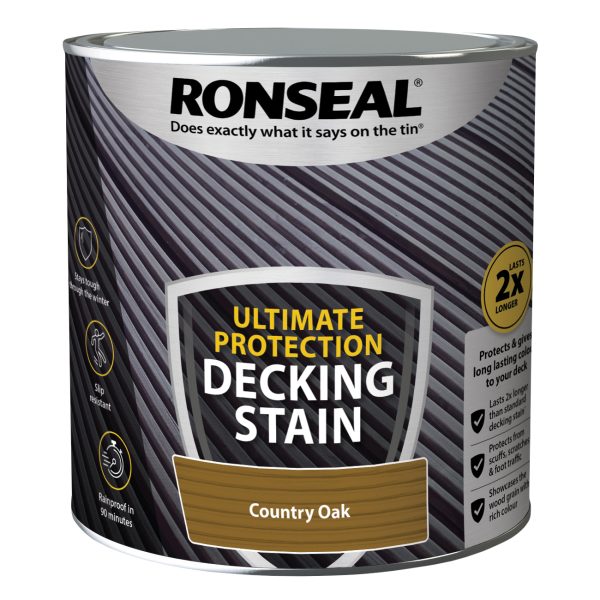 RONSEAL Ultimate Protection Decking Stain Country Oak 2.5 litre