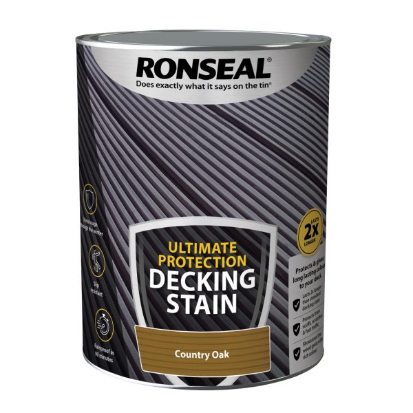 RONSEAL Ultimate Protection Decking Stain Country Oak 5 litre