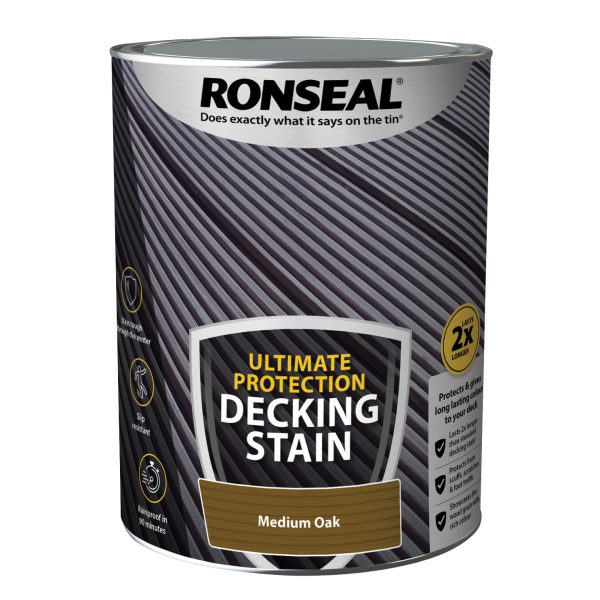 RONSEAL Ultimate Protection Decking Stain Medium Oak 5 litre