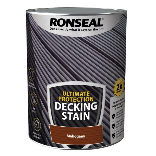 RONSEAL Ultimate Protection Decking Stain Rich Mahogany 5 litre