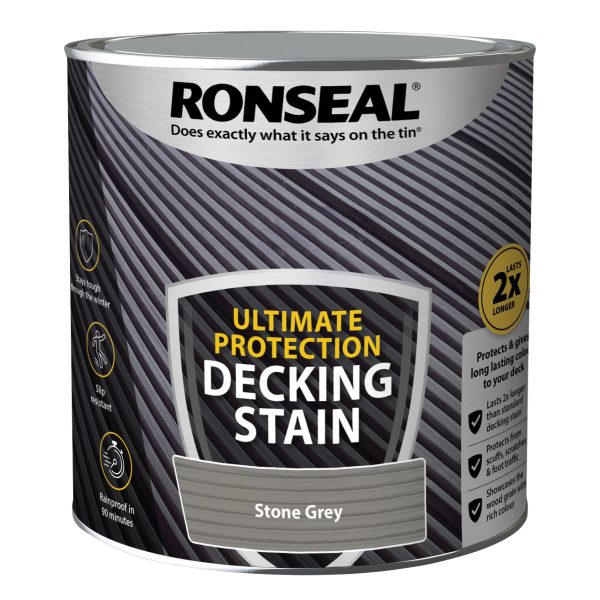 RONSEAL Ultimate Protection Decking Stain Stone Grey 2.5 litre