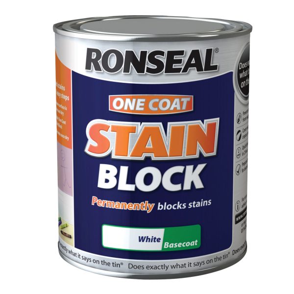 RONSEAL One Coat Stain Block White 2.5 litre