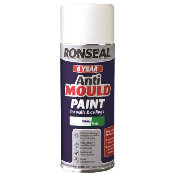 RONSEAL 6 Year Anti Mould Aerosol White Matt 400ml