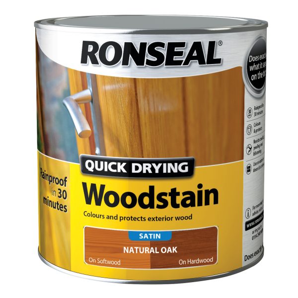 RONSEAL Quick Drying Woodstain Satin Natural Oak 2.5 litre