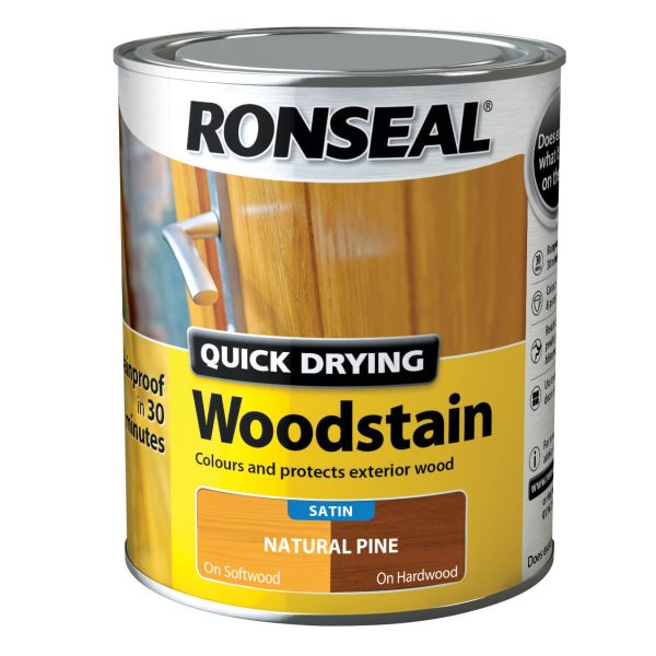 RONSEAL Quick Drying Woodstain Satin Natural Pine 750ml