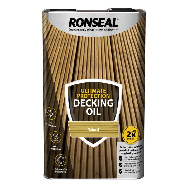 RONSEAL Ultimate Protection Decking Oil Natural 5 litre