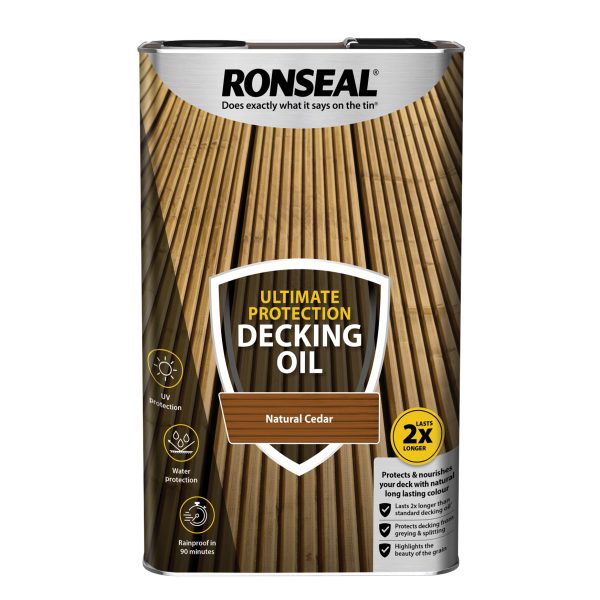 RONSEAL Ultimate Protection Decking Oil Natural Cedar 5 litre