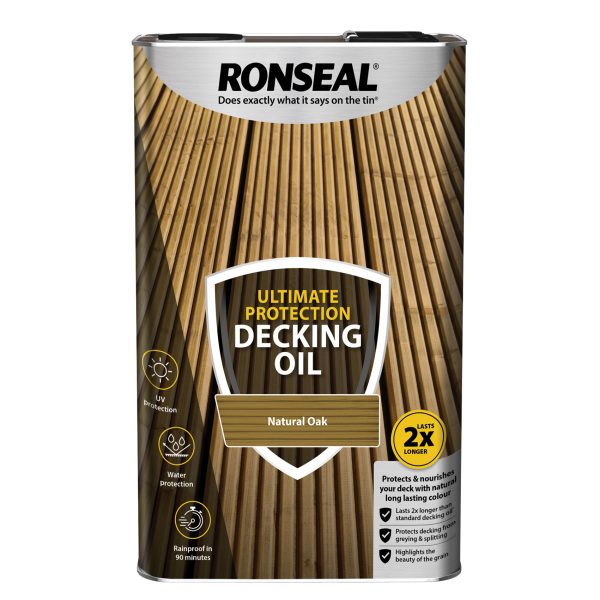 RONSEAL Ultimate Protection Decking Oil Natural Oak 5 litre