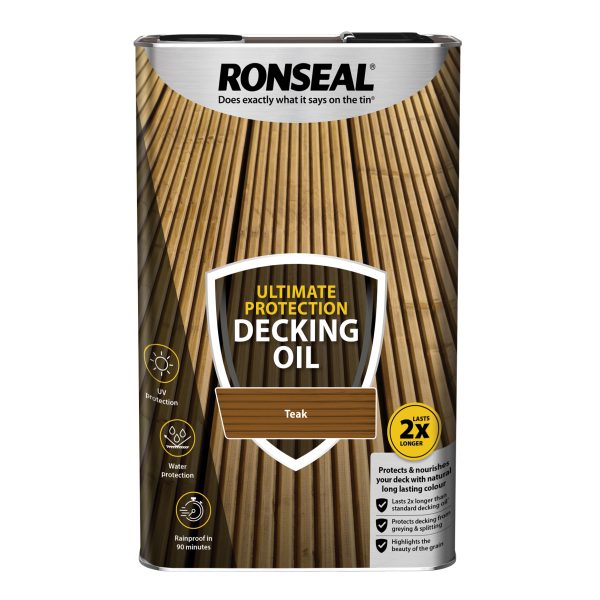 RONSEAL Ultimate Protection Decking Oil Teak 5 litre