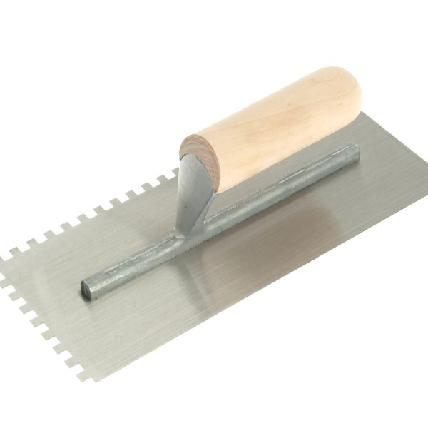 R.S.T Notched Trowel 6mm Square Notches Wooden Handle 11 x 4.1/2in