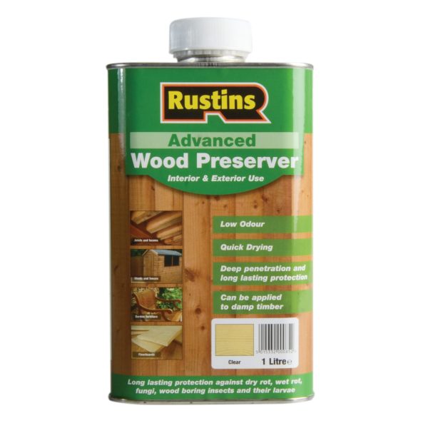RUSTINS Advanced Wood Preserver Clear 1 litre